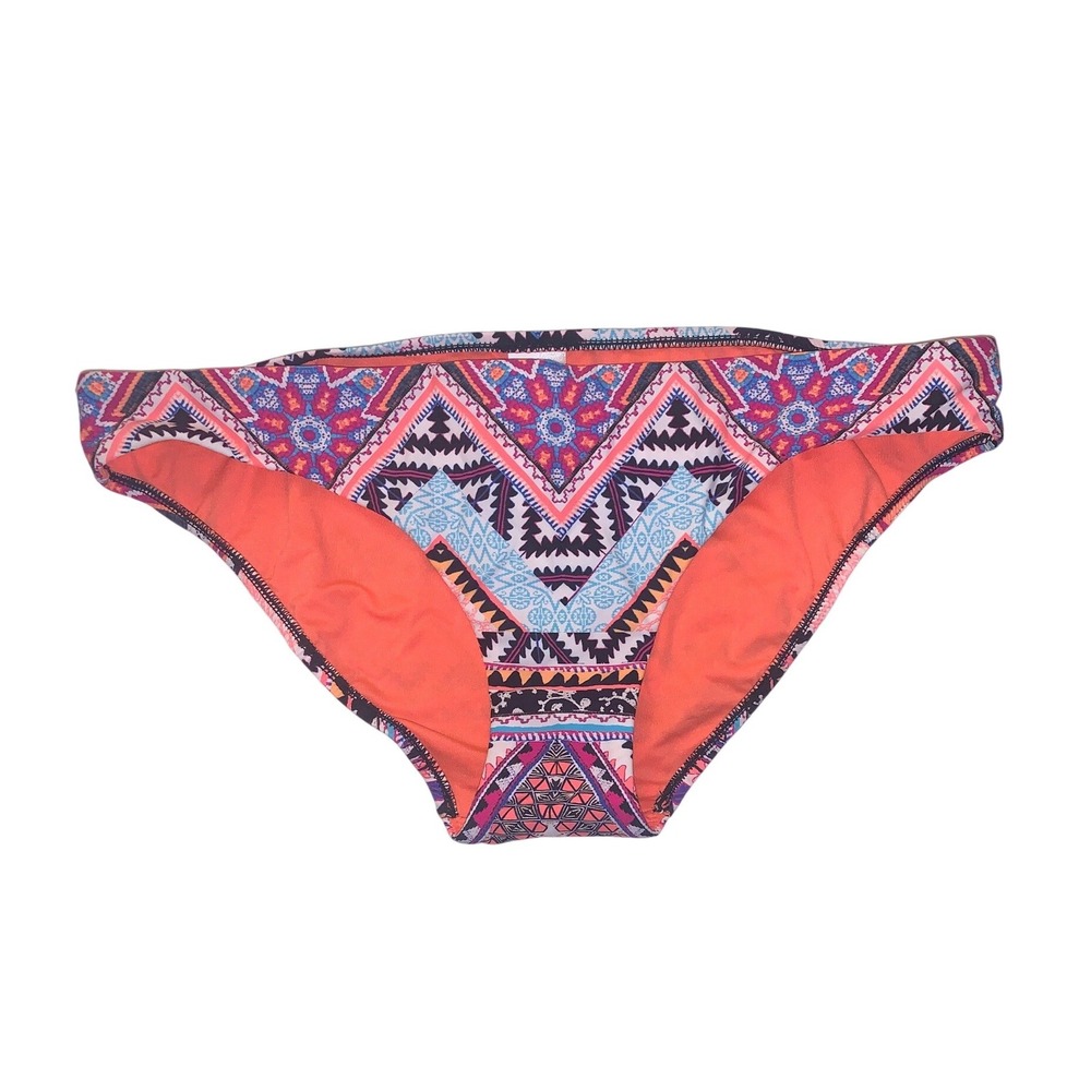Seafolly Sahara Nights Hipster Bikini Bottoms Orange Blue Print US‎ Size 10